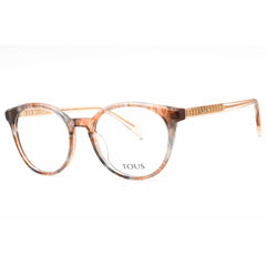 Tous Women's Eyeglasses - Grey Streaked/Brown Acetate Round Full Rim | VTOB54 07HI