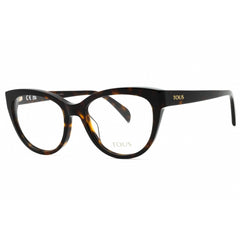 Tous Women's Eyeglasses - Shiny Havana Acetate Cat Eye Full Rim Frame | VTOB67 0722