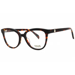 Tous Women's Eyeglasses - Shiny Red Havana Acetate Cat Eye Full Rim | VTOB93 09JC