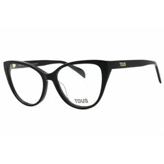 Tous Women's Eyeglasses - Shiny Black Acetate Cat Eye Full Rim Frame | VTOB95 0700