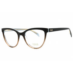 Tous Women's Eyeglasses - Fading Black/Grey/Black Acetate Cat Eye Frame | VTOC16 09G7