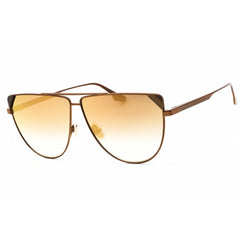 Victoria Beckham Women's Sunglasses - Striped Brown Metal Aviator Frame | VB239S 230