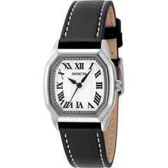 Invicta Women's Watch - Wildflower Quartz Silver Dial Black Leather Strap | 48961