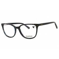 Bebe Women's Eyeglasses - Blue Animal Acetate Cat Eye Full Rim Frame | BB5201 400