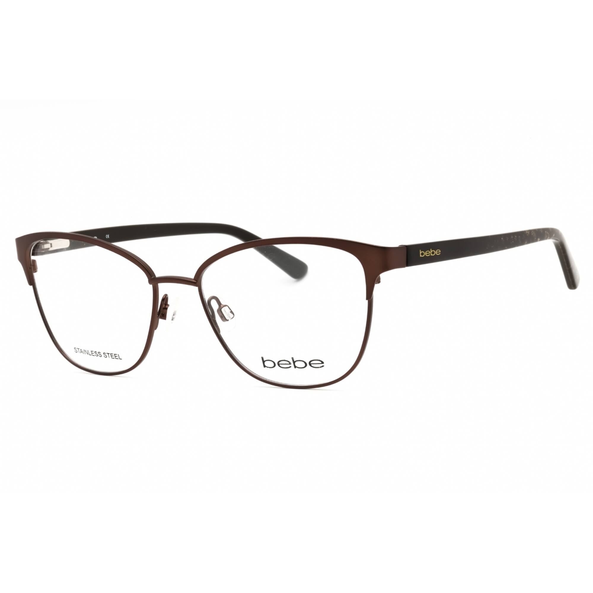 Bebe Women's Eyeglasses - Topaz Cat Eye Full Rim Frame Clear Demo Lens ...