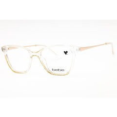 Bebe Women's Eyeglasses - Taupe Crystal Acetate Cat Eye Full Rim Frame | BB5203 204