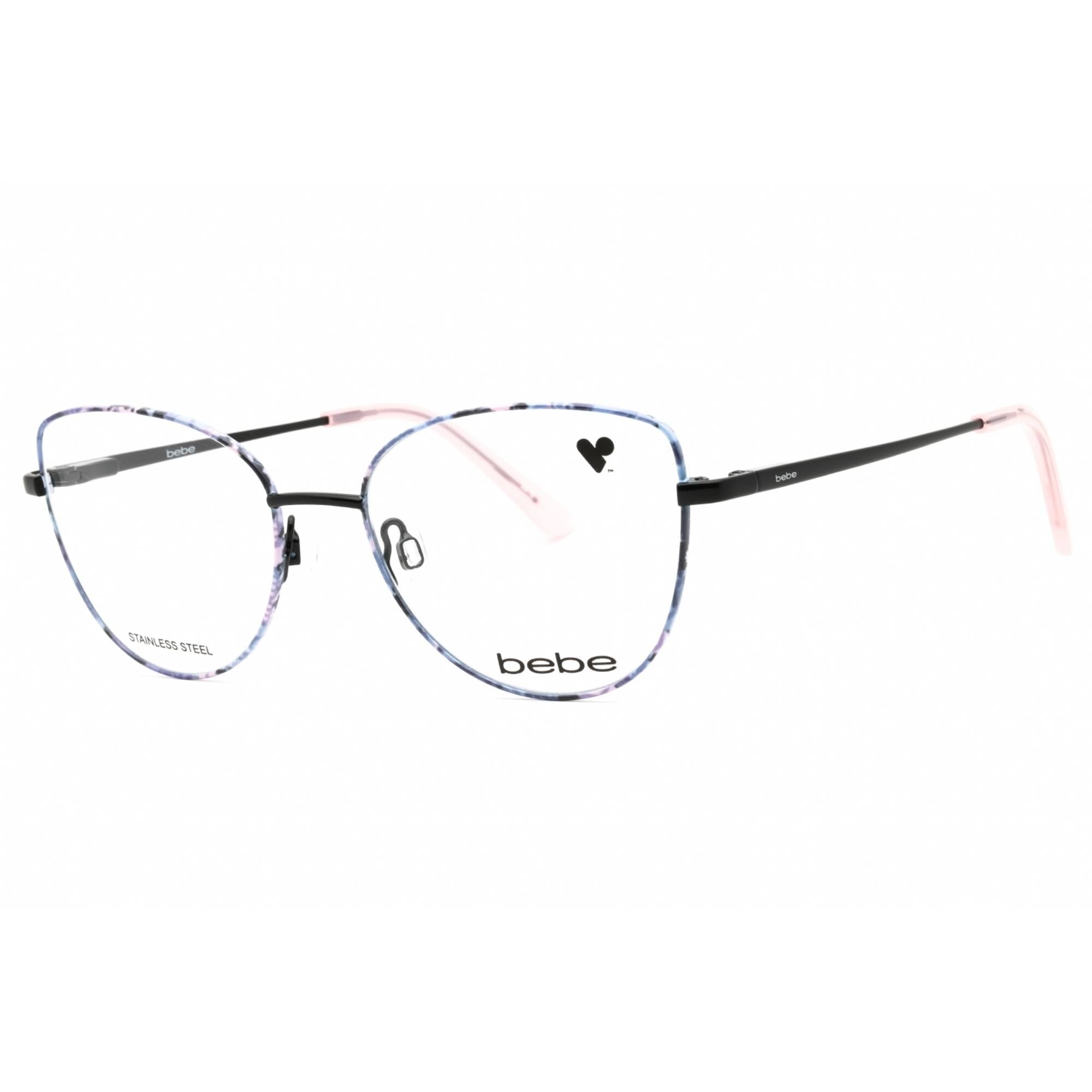 Bebe Women's Eyeglasses - Jet Floral Metal Cat Eye Shape Full Rim Frame ...