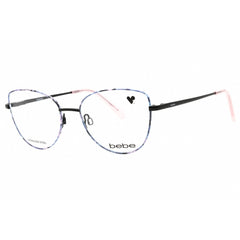 Bebe Women's Eyeglasses - Jet Floral Metal Cat Eye Shape Full Rim Frame | BB5207 001