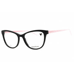 Bebe Women's Eyeglasses - Jet Cat Eye Full Rim Frame Clear Demo Lens | BB5211 001
