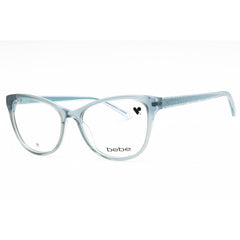 Bebe Women's Eyeglasses - Blue Crystal Acetate Cat Eye Full Rim Frame | BB5211 400