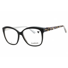 Bebe Women's Eyeglasses - Jet Cat Eye Full Rim Frame Clear Demo Lens | BB5214 001