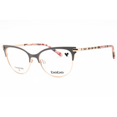Bebe Women's Eyeglasses - Grey Metal Cat Eye Shape Full Rim 52mm Frame | BB5224 020