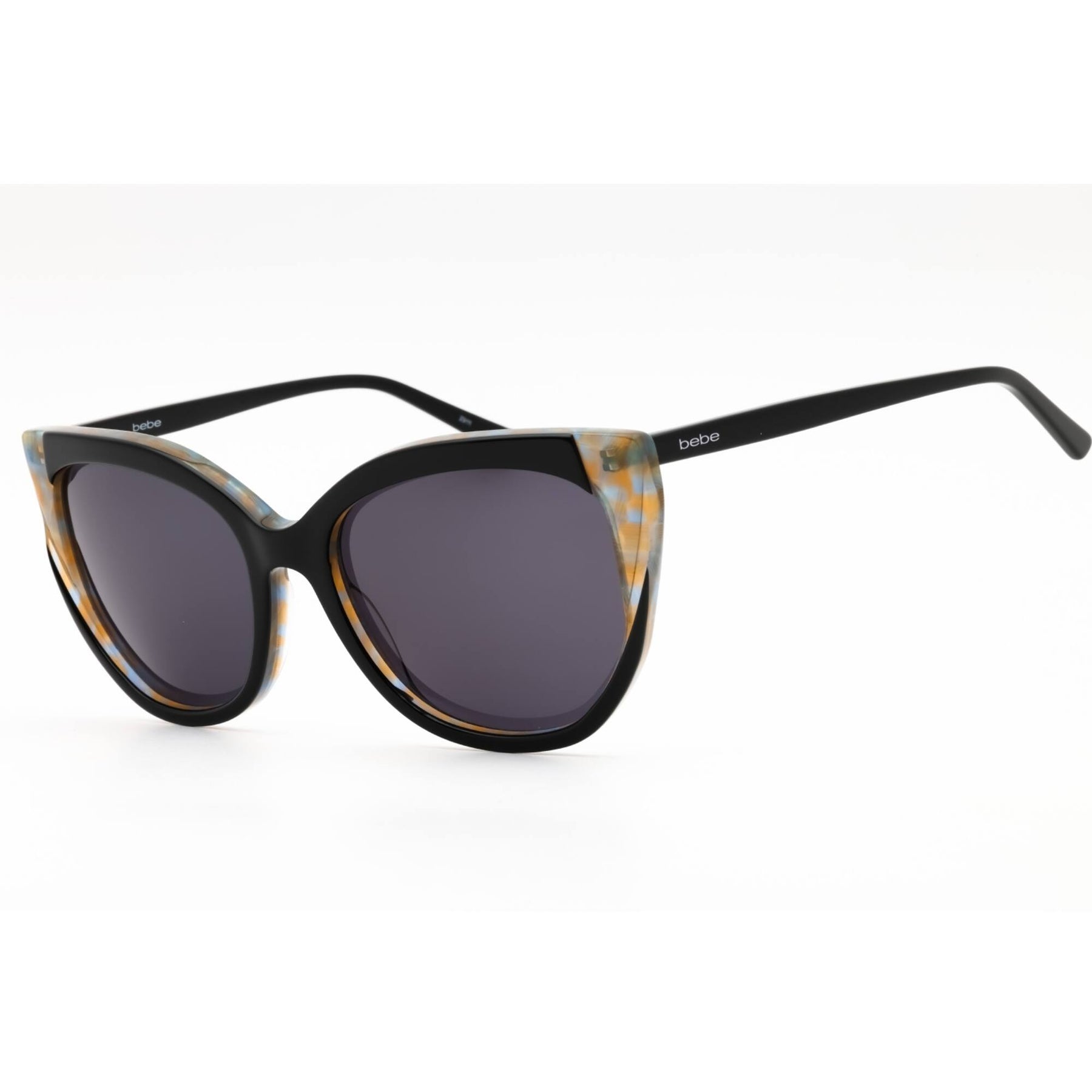 bebe Clear Frame Sunglasses with Gray Lenses Bebe Optical & Bebe/swarovski Crystals Designer Glasses  main image 3