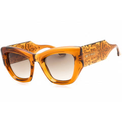 Etro Women's Sunglasses - Amber Gold Plastic Cat Eye Full Rim | ETRO 0017/S 0ETV HA