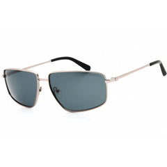 Guess Men's Sunglasses - Shiny Gunmetal Metal Rectangular Full Rim Frame | GU00088 08D