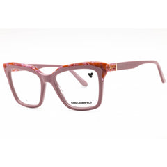 Karl Lagerfeld Women's Eyeglasses - Rose/Marble Acetate Cat Eye Frame | KL6130 618