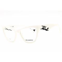 Karl Lagerfeld Women's Eyeglasses - White Acetate Cat Eye Full Rim Frame | KL6171 105