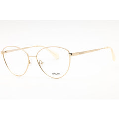 Max & Co. Women's Eyeglasses - Pale Gold Metal Cat Eye Full Rim Frame | MO5006 032