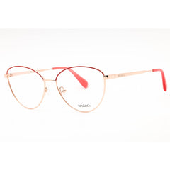 Max & Co. Women's Eyeglasses - Pink Gold Metal Cat Eye Full Rim Frame | MO5006 033