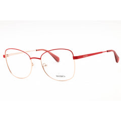 Max & Co. Women's Eyeglasses - Shiny Red Metal Cat Eye Full Rim Frame | MO5091 066