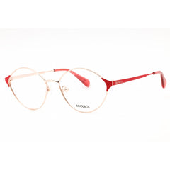 Max & Co. Women's Eyeglasses - Shiny Rose Gold Metal Oval Full Rim Frame | MO5119 028