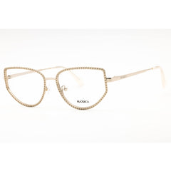Max & Co. Women's Eyeglasses - Pale Gold Metal Cat Eye Full Rim Frame | MO5122 032