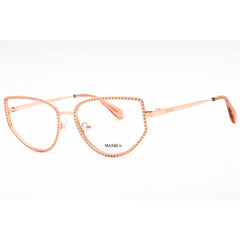 Max & Co. Women's Eyeglasses - Pink Gold Metal Cat Eye Full Rim Frame | MO5122 033