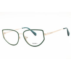 Max & Co. Women's Eyeglasses - Shiny Dark Green Metal Cat Eye Full Rim | MO5122 096