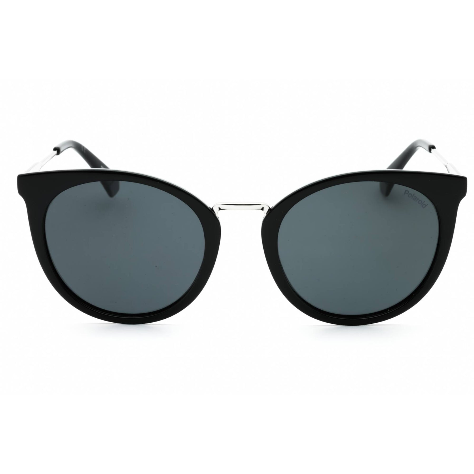 Polaroid Black and Silver Round Cat Eye Sunglasses 4146/S/X 807M9 NIC Polaroid Sunglasses PLD-4145-S-X 807/M9 main image 3
