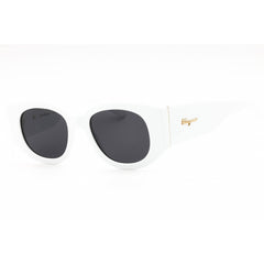 Salvatore Ferragamo Women's Sunglasses - White Acetate Oval Full Rim | SF1053S 101