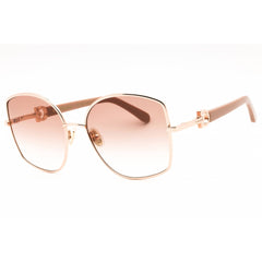 Salvatore Ferragamo Women's Sunglasses - Rose Gold Metal Butterfly Frame | SF304SN 772