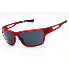 Timberland Men's Sunglasses - Matte Red Sport Wraparound Shape Frame | TB00001 67D