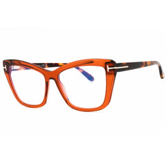 Tom Ford Women's Eyeglasses - Shiny Dark Brown Acetate Cat Eye Frame | FT5826-B 048