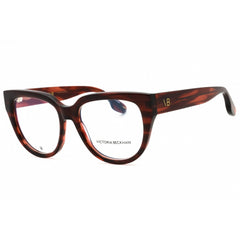 Victoria Beckham Women's Eyeglasses - Striped Red Acetate Panthos Frame | VB2674 618