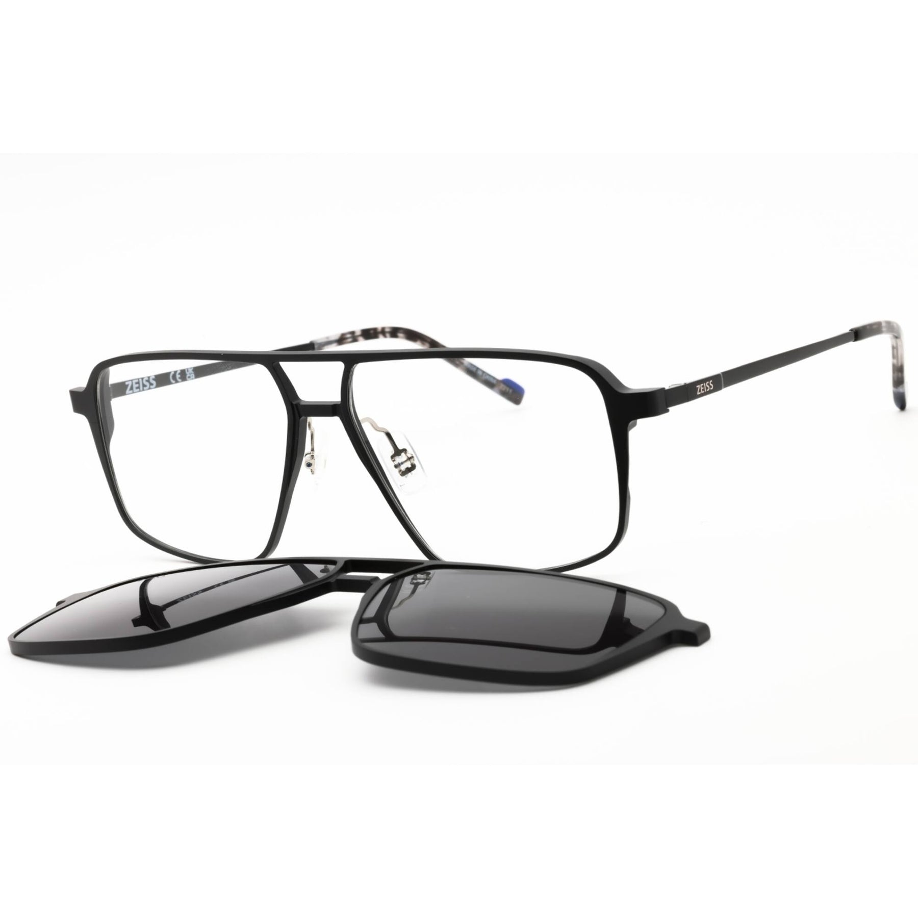 Zeiss Men's Sunglasses - Matte Black Metal Navigator Frame