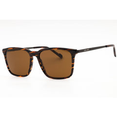 Zeiss Men's Sunglasses - Textured Brown/Grey Acetate Square Full Rim | ZS23716S 218