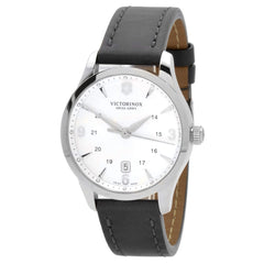 Victorinox Swiss Army Men's Watch - Alliance Silver Tone Dial Black Strap | 249034