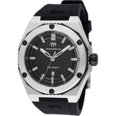 Technomarine Men's Watch - Coral Quartz Black Dial Silicone Rubber Strap | TM-416072