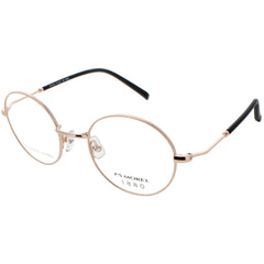 1880 Morel Unisex Eyeglasses - Rose Gold Metal Round Full Rim Frame | 60072M PP05