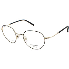 1880 Morel Unisex Eyeglasses - Black/Gold Metal Panto Full Rim Frame | 60074M ND18