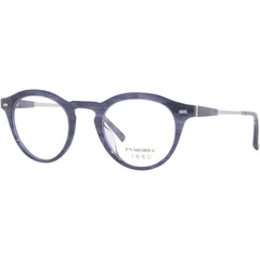 1880 Morel Men's Eyeglasses - Blue/Gold Acetate Round Full Rim Frame | 60123M BG03