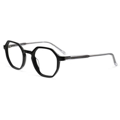 1880 Morel Unisex Eyeglasses - Black Acetate Geometric Full Rim Frame | 60132M NG04