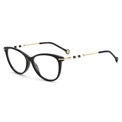 Carolina Herrera Women's Eyeglasses - Black Metal Cat Eye Full Rim | CH 0043 0807