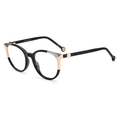 Carolina Herrera Women's Eyeglasses - Black Nude Acetate Oval Frame | CH 0056 0KDX