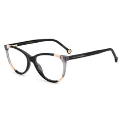 Carolina Herrera Women's Eyeglasses - Black Nude Acetate Cat Eye Frame | CH 0064 0KDX