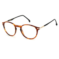 Carrera Unisex Eyeglasses - Brown Horn Metal/Plastic Round Full Rim Frame | 284 0EX4