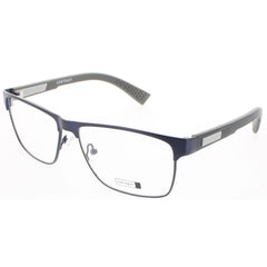 Contrast Unisex Eyeglasses - Navy Metal Rectangular Shape Full Rim Frame | Cts103-Navy