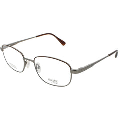 Elasta Men's Eyeglasses - Havana Grey Metal Rectangular Full Rim Frame | E 7252 0AB8