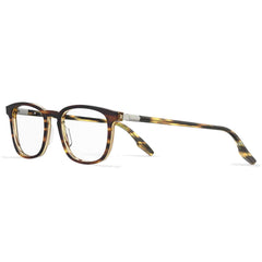 Elasta Men's Eyeglasses - Striped Brown Metal/Plastic Square Full Rim | E 8002 0KVI