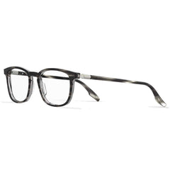 Elasta Men's Eyeglasses - Striped Grey Metal/Plastic Square Full Rim | E 8002 0PZH
